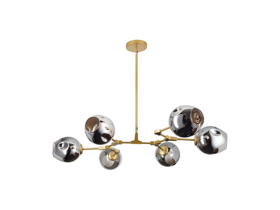 Lampa wisząca MODERN ORCHID-9 złoto szara 150 cm Step Into Design
