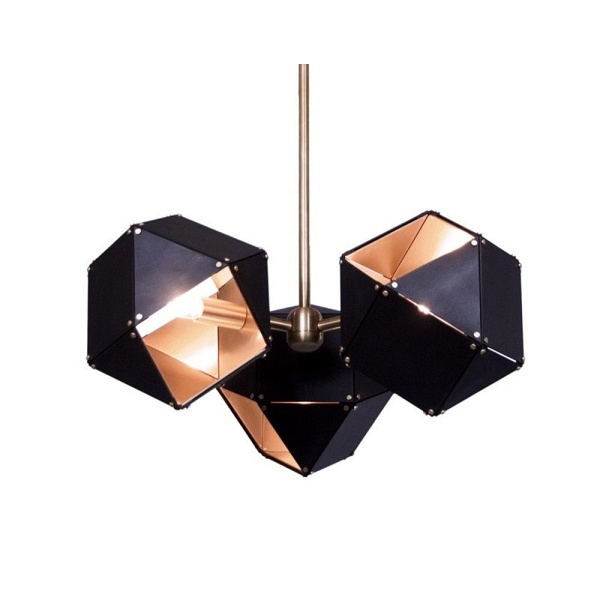 Lampa wisząca NEW GEOMETRY-3 czarno złota 45 cm Step Into Design