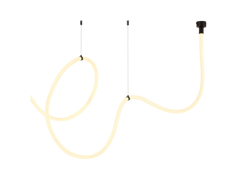 Lampa wisząca SNAKE LED wąż ledowy czarna 500 cm Step Into Design
