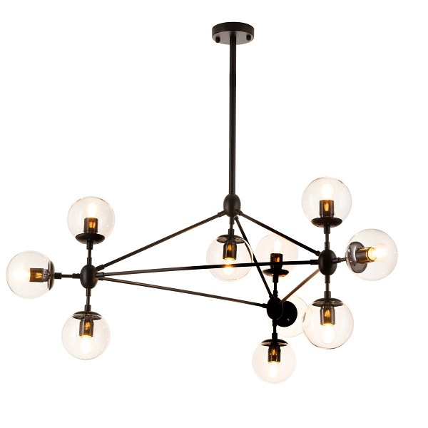 Lampa wisząca ASTRIFERO-10 bursztynowo czarna 90 cm Step Into Design