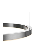 Lampa wisząca CIRCLE 100 cm - LED, ring nikiel szczotkowany - Step Into Design