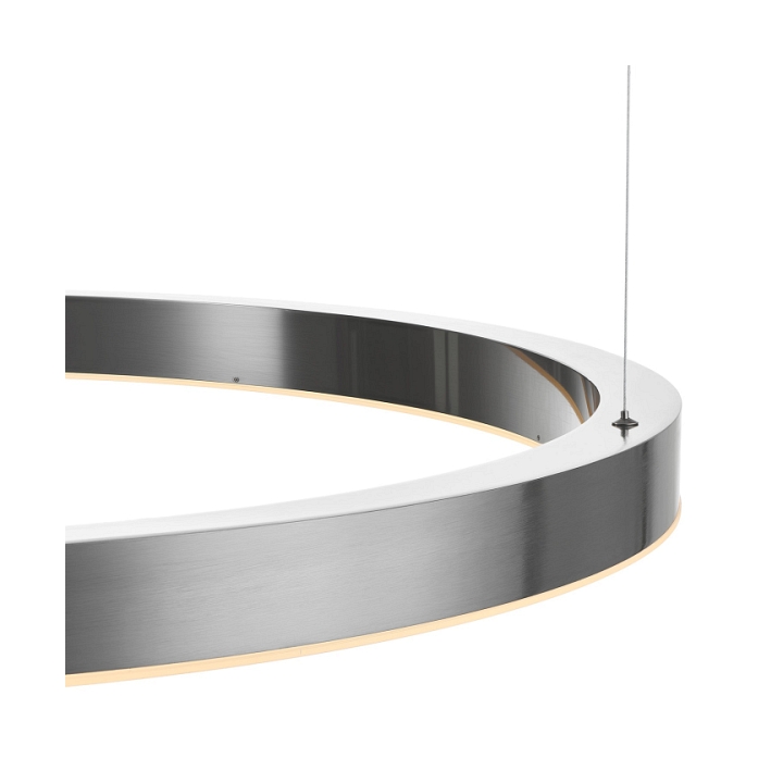 Lampa wisząca CIRCLE 100 cm - LED, ring nikiel szczotkowany - Step Into Design