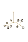 Lampa wisząca MODERN ORCHID-9 złoto szara 150 cm - Step Into Design
