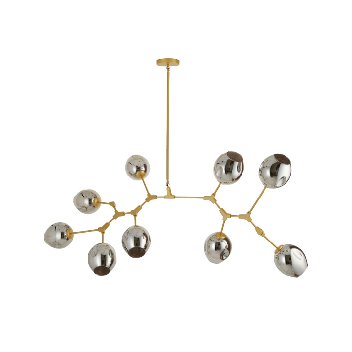Lampa wisząca MODERN ORCHID-9 złoto szara 150 cm - Step Into Design