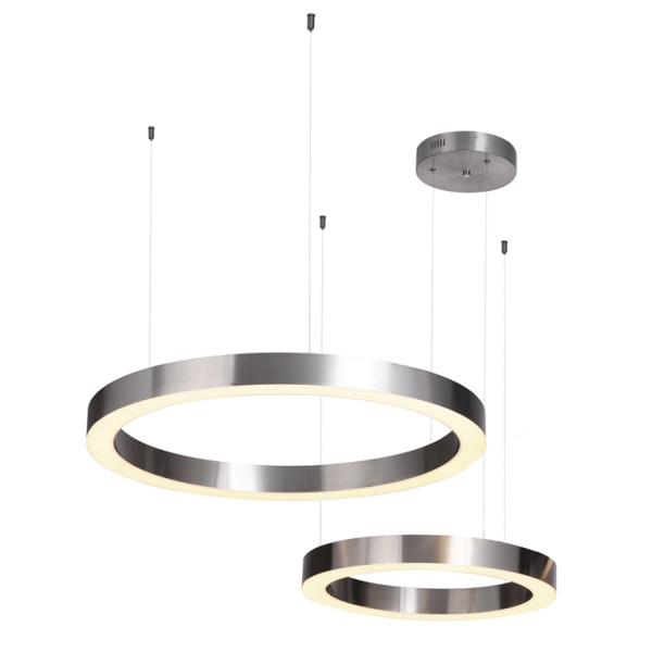 Lampa wisząca CIRCLE 60+80 LED nikiel na 1 podsufitce Step Into Design