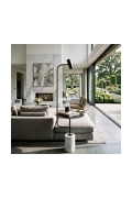 Lampa podłogowa ze stolikiem VINCENT czarna 146 cm - Step Into Design
