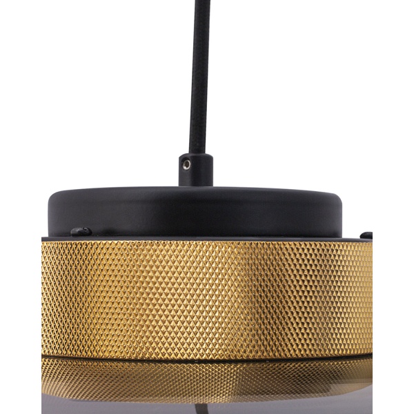 Lampa wisząca BOOM LED szaro złota 25 cm Step Into Design