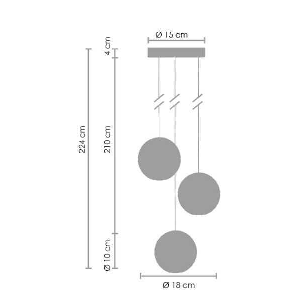Lampa wisząca STARLIGHT-3 kryształowa 18 cm Step Into Design