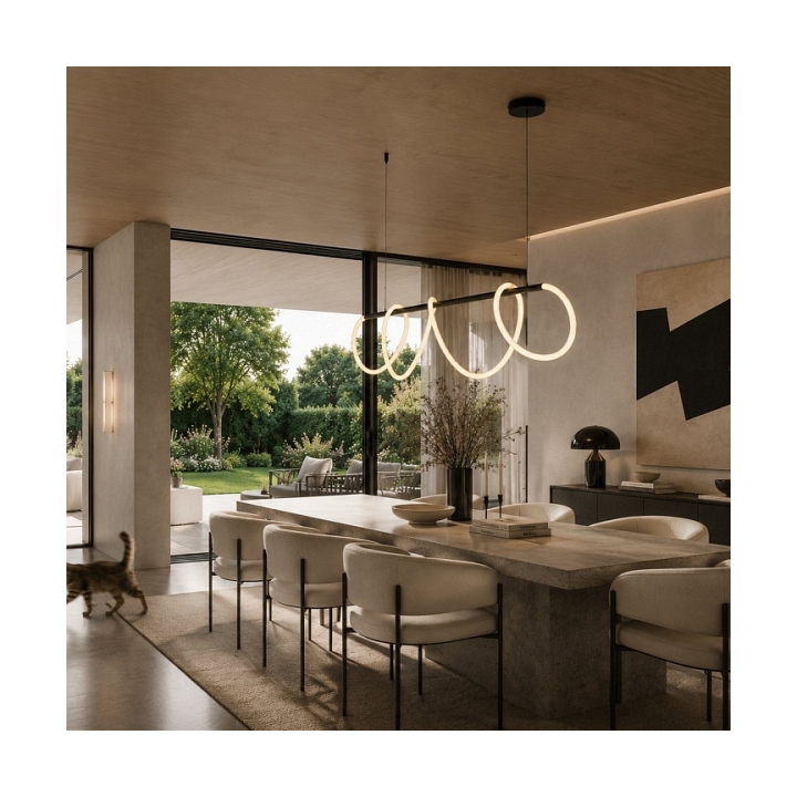 Lampa wisząca FANTASIA LED czarna 120 cm - Step Into Design