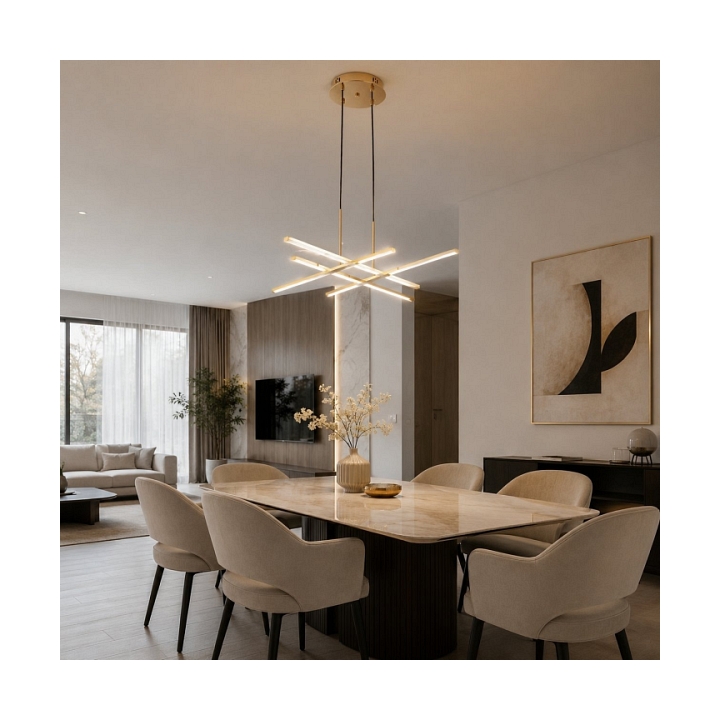 Lampa wisząca CRISS CROSS LED złota 78 cm - Step Into Design