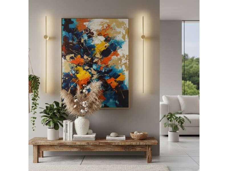 Kinkiet ścienny SPARO LED – oprawa liniowa złoty połysk, 120 cm Step Into Design