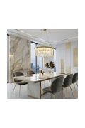 Lampa wisząca ROYAL LED kryształowa złota 50 cm - Step Into Design