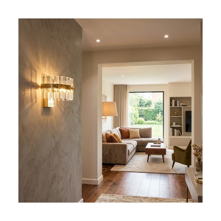 Lampa ścienna AURA 18 cm LED złoty połysk - Step Into Design