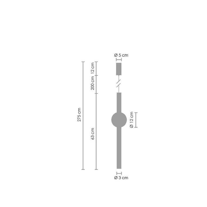 Lampa wisząca O-LINE 63 - LED, 63 cm, złoty połysk - Step Into Design
