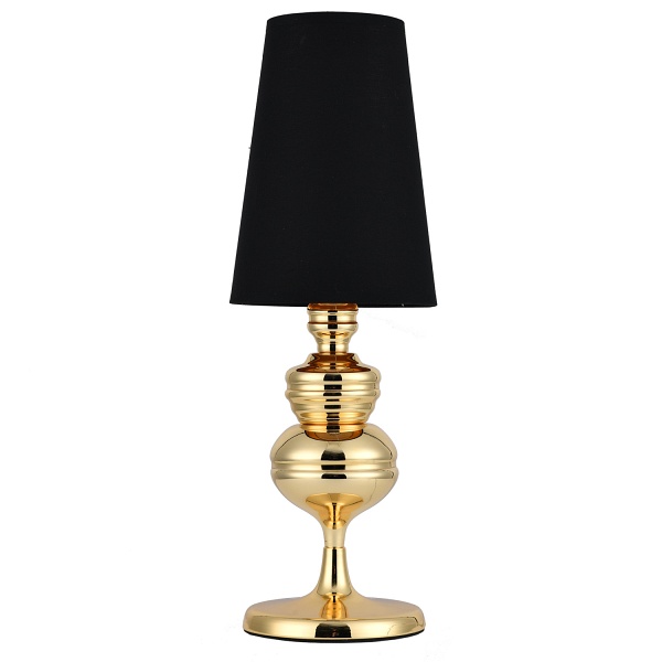 Lampa stołowa QUEEN złoto czarna 18 cm Step Into Design