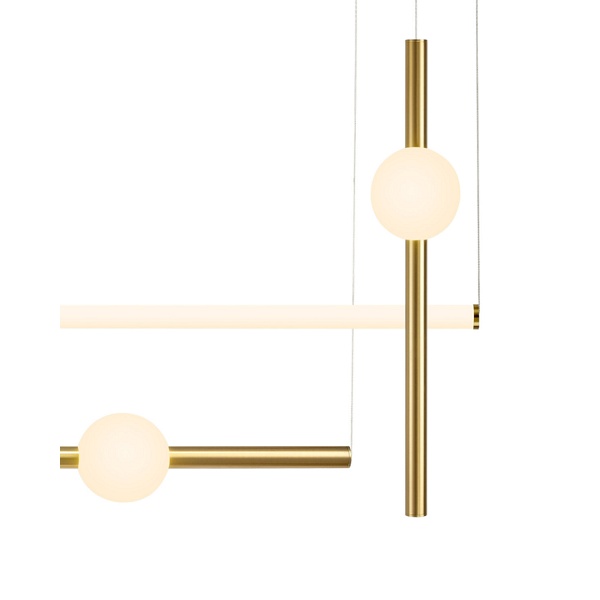 Lampa wisząca O-LINE L-4 - LED, 110 cm, mosiądz Step Into Design