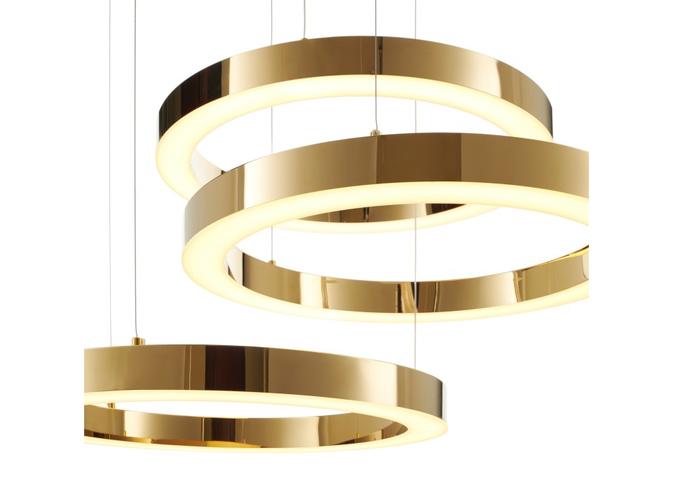 Lampa wisząca CIRCLE 60+60+60 LED złoty połysk na 1 podsufitce Step Into Design