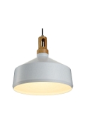 Lampa wisząca NORDIC WOODY biało drewniana 35 cm - Step Into Design