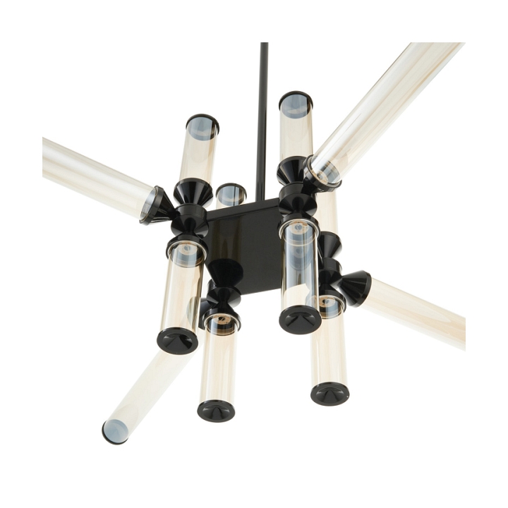 Lampa wisząca QUADRO-12 LED bursztynowe szklane klosze - Step Into Design