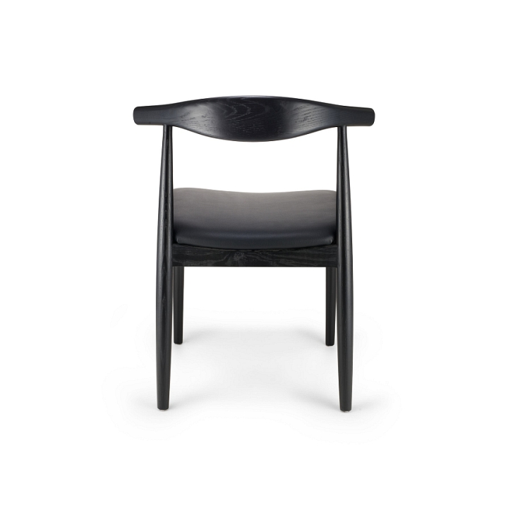 Krzesło CLASSY jesionowe w kolorze czarnym z poduszką ze skóry eko - Step Into Design