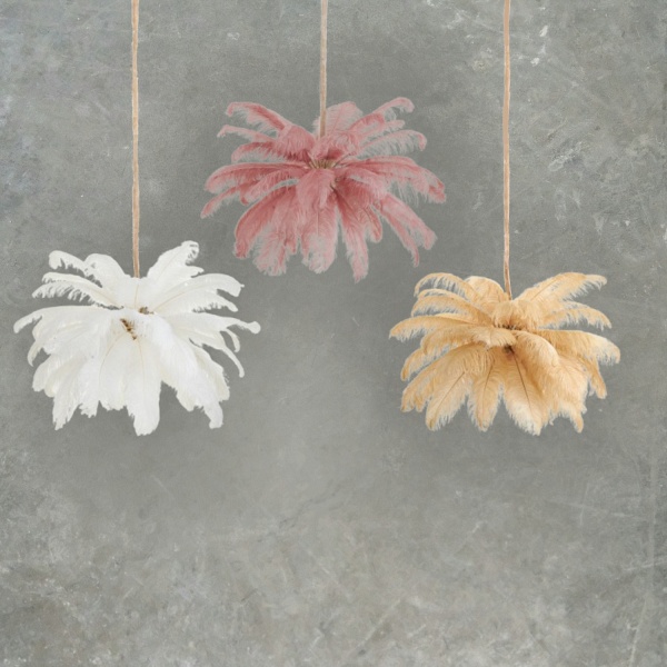 Lampa wisząca EMU pióra różowe 100 cm Step Into Design