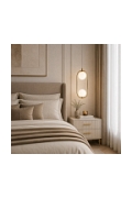 Lampa wisząca COSTA DUO 50 cm - złoty stelaż, dwa klosze - Step Into Design