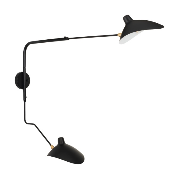 Lampa ścienna CRANE-2W S czarna 110 cm Step Into Design