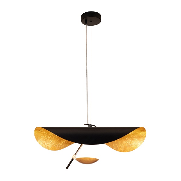 Lampa wisząca ENIGMA LED czarno złota 60 cm Step Into Design