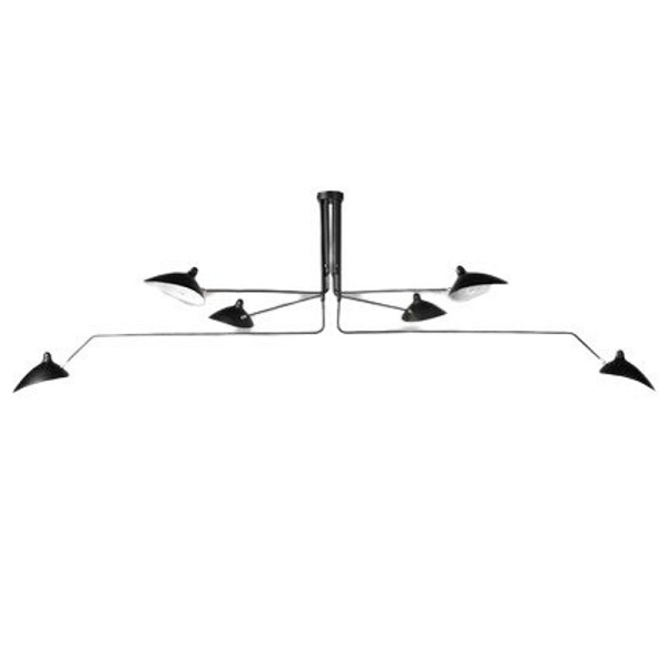 Lampa wisząca CRANE-6P czarna 280 cm Step Into Design