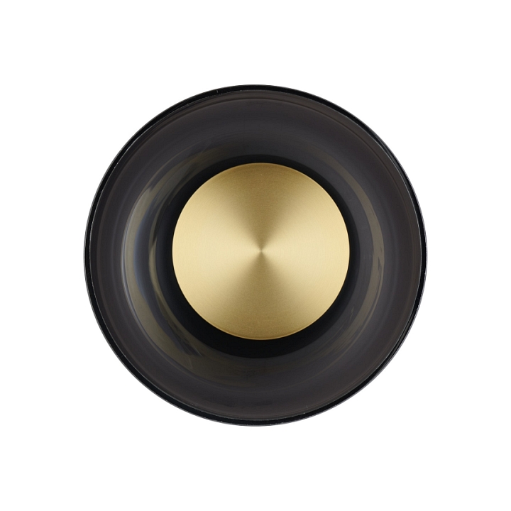 Lampa ścienna DONUT 18 cm - LED, szkło, szaro-złota - Step Into Design