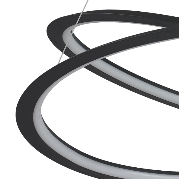 Lampa wisząca SPIRELLO ledowa czarna 80 cm Step Into Design