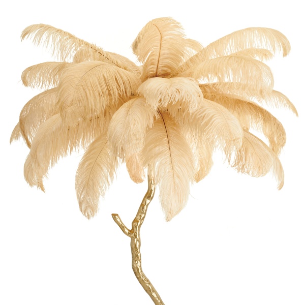 Lampa podłogowa EMU pióra beżowe 150 cm Step Into Design