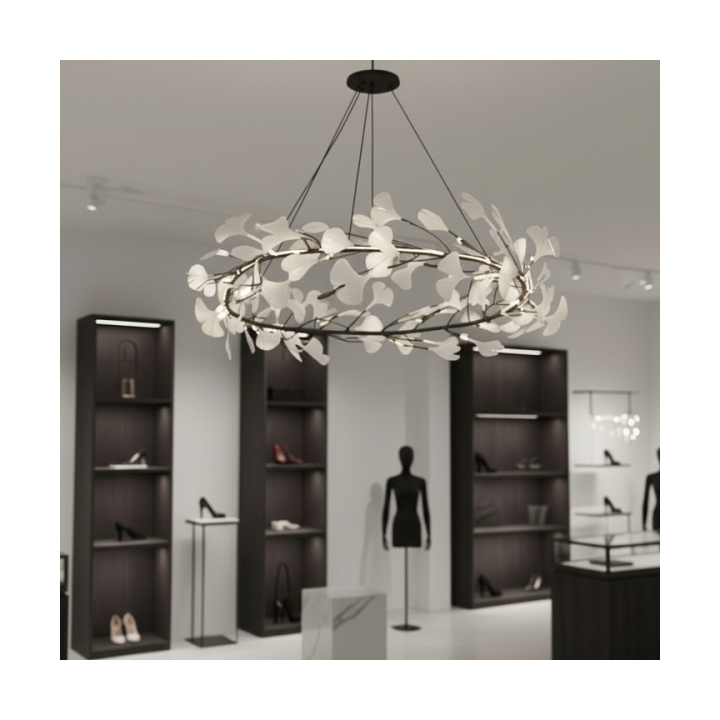 Lampa wisząca BOTANIKA 80 cm -czarna, G9, regulowana, designerska - Step Into Design