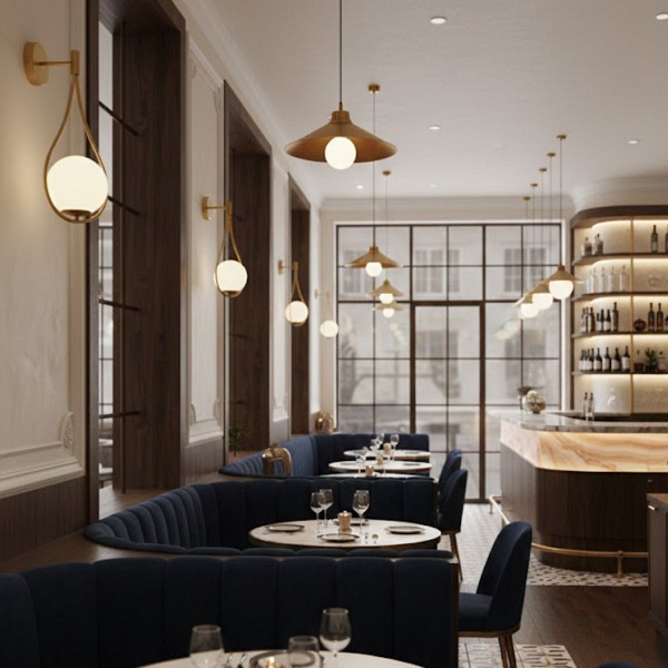 Lampa ścienna DROP 45 cm zlota Step Into Design