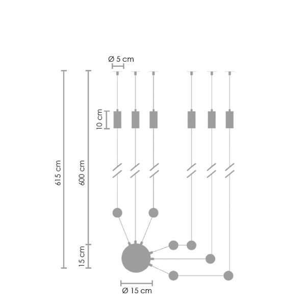Lampa ścienna LINEA-6 WALL czarna Step Into Design