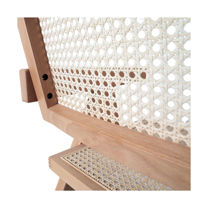 Krzesło BOHO drewniane w kolorze naturalnym z podłokietnikami - Step Into Design