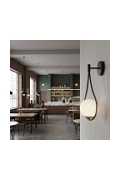 Lampa ścienna DROP 45 cm czarna - Step Into Design