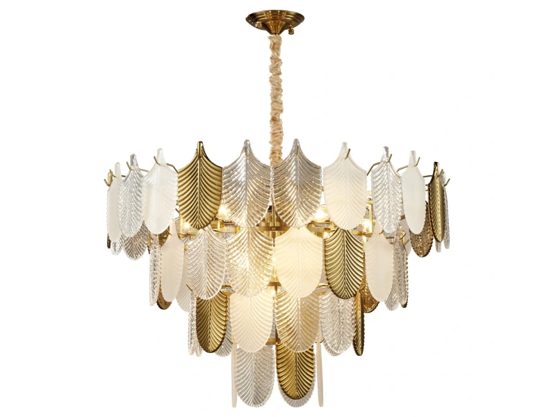 Lampa wisząca SECRET biało złota 80 cm Step Into Design