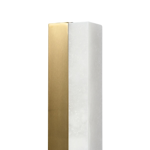 Lampa ścienna BLOCK biały marmur i mosiądz 40 cm Step Into Design