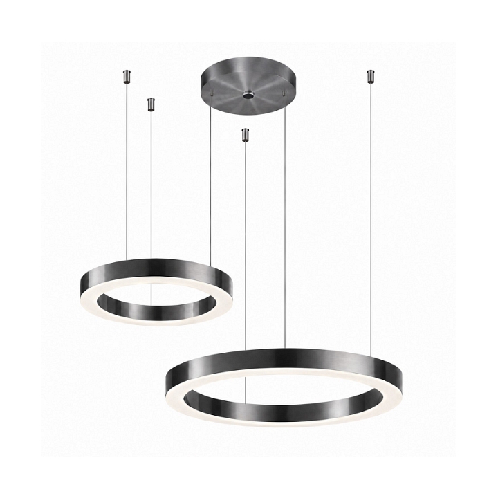 Lampa wisząca CIRCLE 40+60 - LED, ring tytanowy na 1 podsufitce - Step Into Design