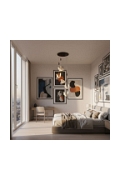 Lampa wisząca BEE LAMP 5, 45 cm- LED, czarna, w kształcie motyla - Step Into Design