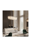Lampa wisząca PIUMA LONG 100 cm – biała, oprawa sufitowa - Step Into Design