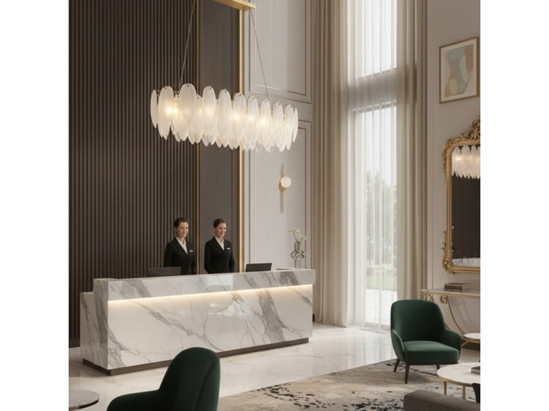 Lampa wisząca PIUMA LONG 100 cm – biała, oprawa sufitowa Step Into Design