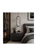 Lampa wisząca COSTA DUO 50 cm - czarny stelaż, dwa klosze - Step Into Design