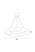 Lampa wisząca CLOUD 50 cm- akrylowa, w kształcie chmurki 3000 - 4000 - 6000 K - Step Into Design