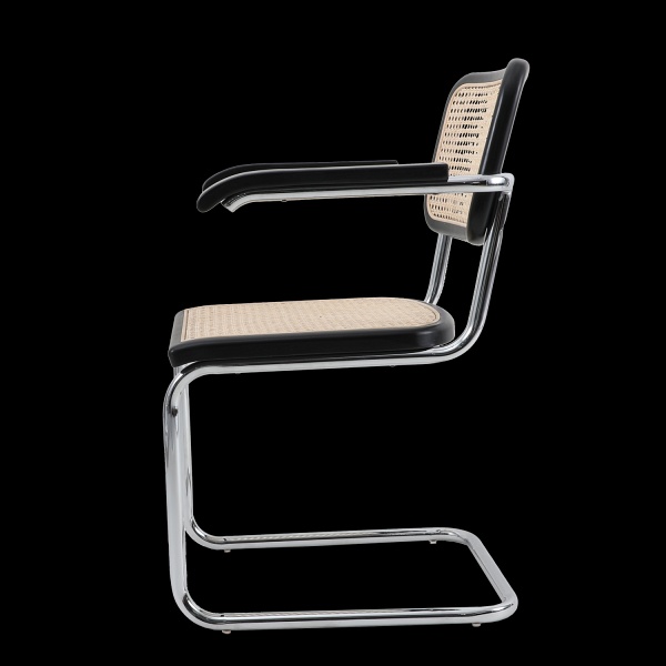 Krzesło VIENNA rattanowo czarne z podłokietnikami Step Into Design