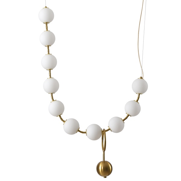Lampa wisząca CORALLI L biało-mosiężna Step Into Design