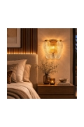 Lampa ścienna FIORE 30 cm - kinkiet złoty, kryształowy - Step Into Design
