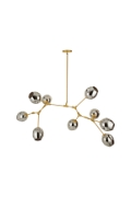 Lampa wisząca MODERN ORCHID-9 złoto szara 150 cm - Step Into Design