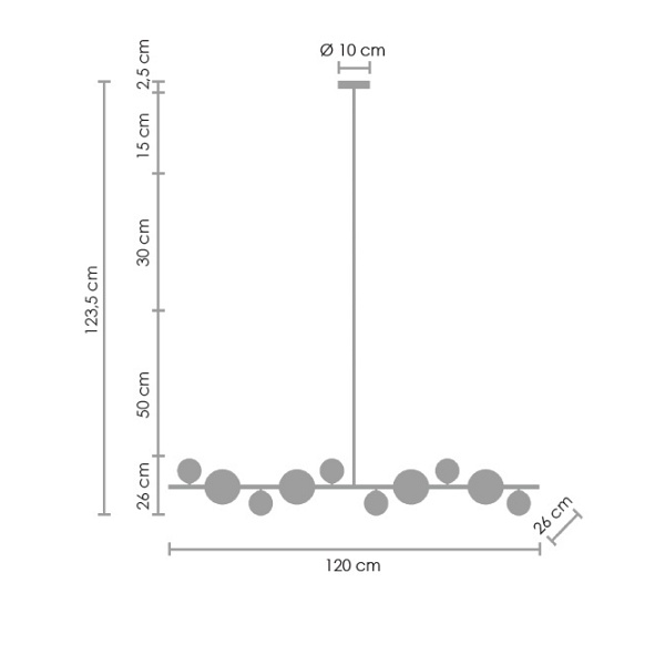 Lampa wisząca MILKY DROP złota 120 cm Step Into Design